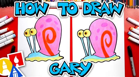 how to draw gary the snail|art hub spongebob.